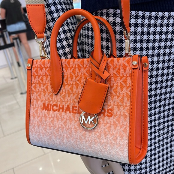 Michael Kors Mirella Extra-Small Ombré Logo Crossbody XBODY Shopper 
Poppy 
NWT - Picture 14 of 16